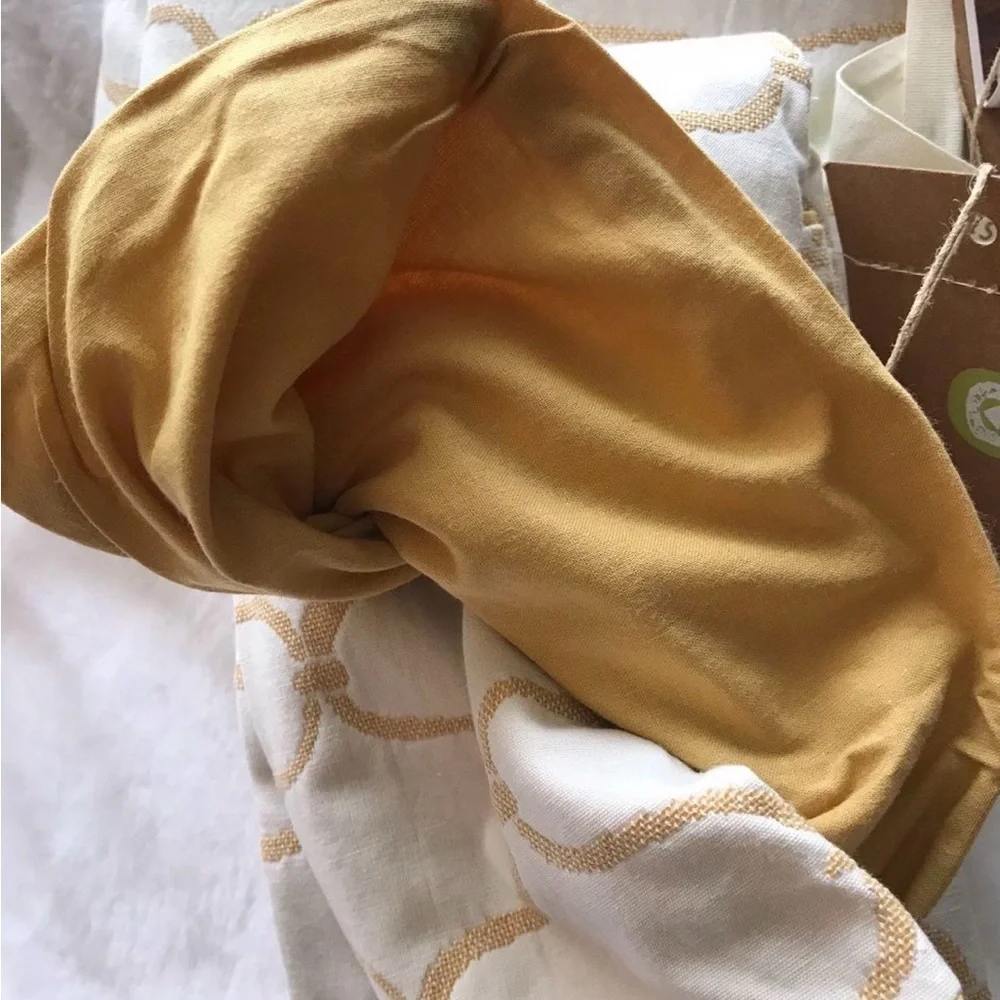 NWT West Elm Organic Bristol Matelasse Queen Duvet Cover & 2 Euro Shams Bedding